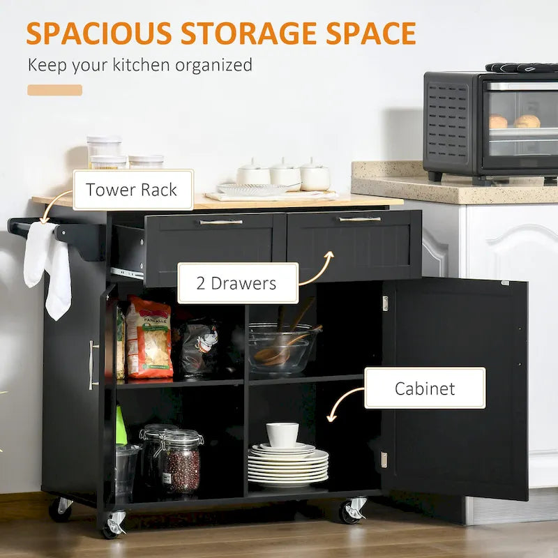 41 Modern Rolling Kitchen Island On Wheels(no include stool)
