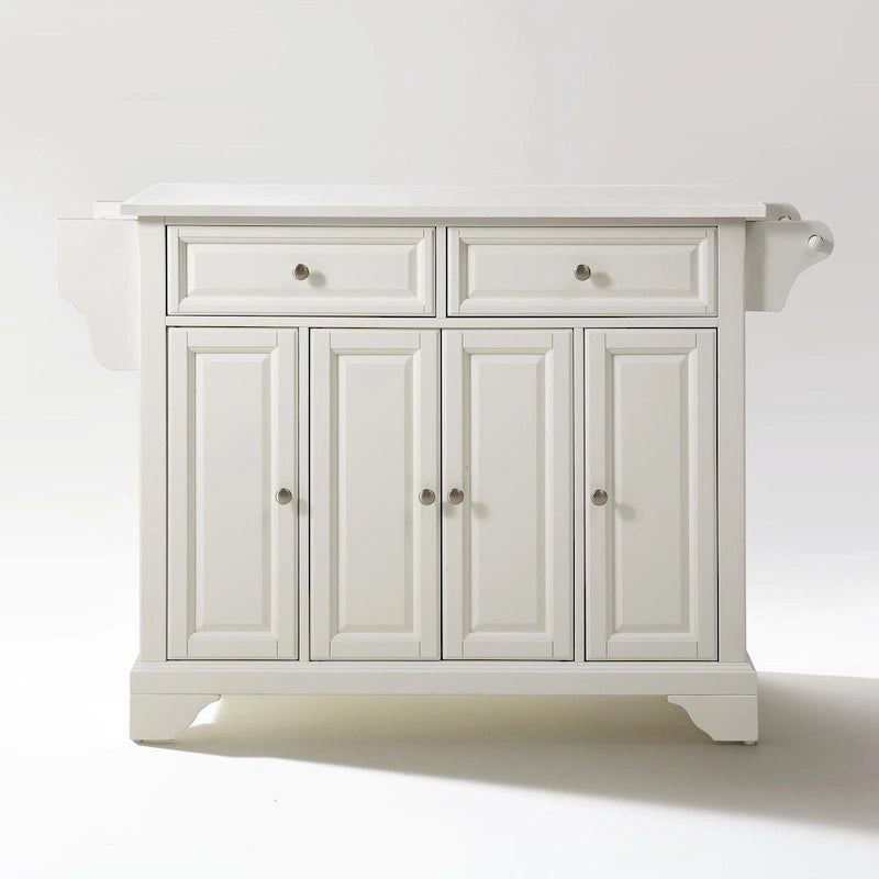 Lafayette 51.5" Full Size Kitchen Island with Granite Top, 3 Cabinets & 2 Drawers