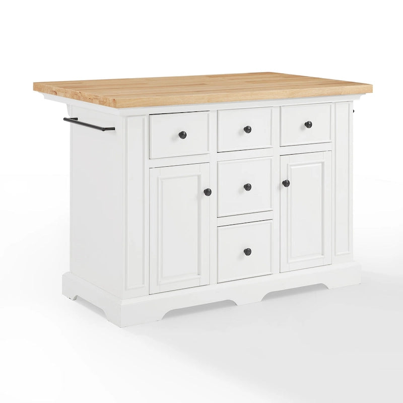 Julia 50" Wood Top Kitchen Island with Storage - 50W x 32D x 36H
