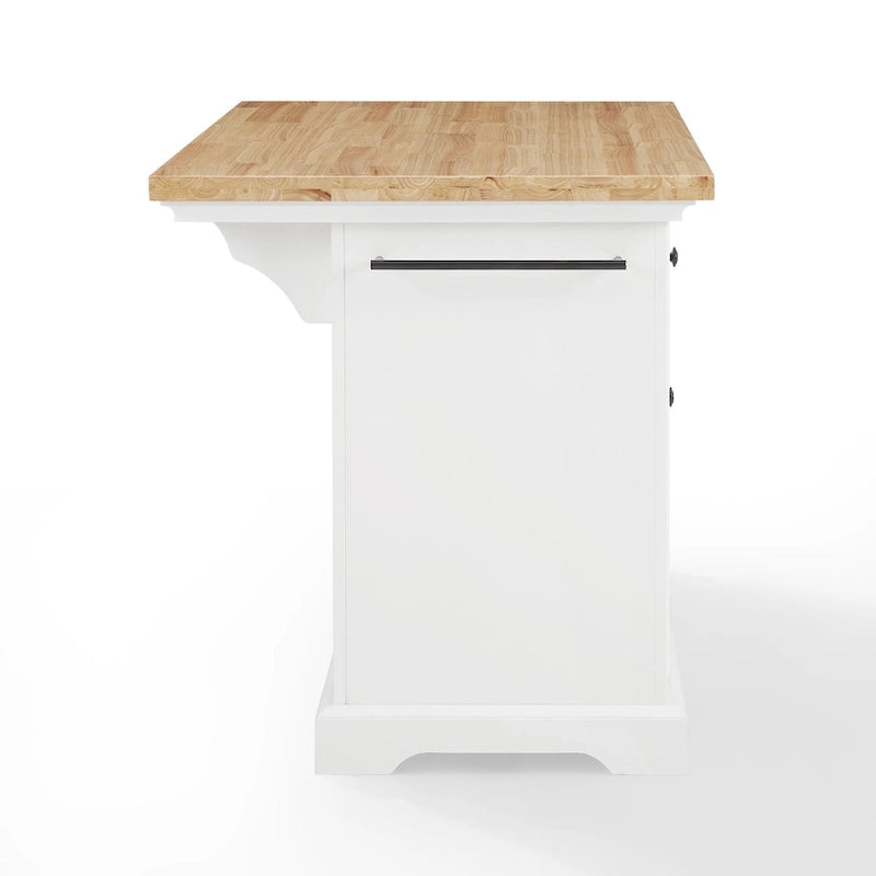 Julia 50" Wood Top Kitchen Island with Storage - 50W x 32D x 36H