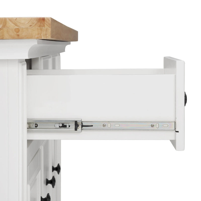 Julia 50" Wood Top Kitchen Island with Storage - 50W x 32D x 36H