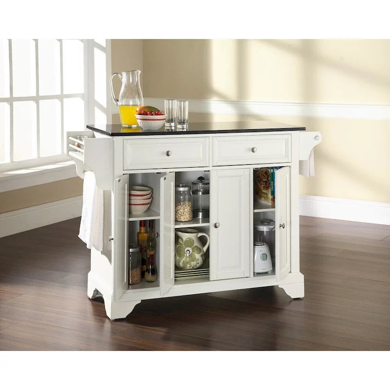 Lafayette 51.5" Full Size Kitchen Island with Granite Top - 51.5W x 18D x 36H