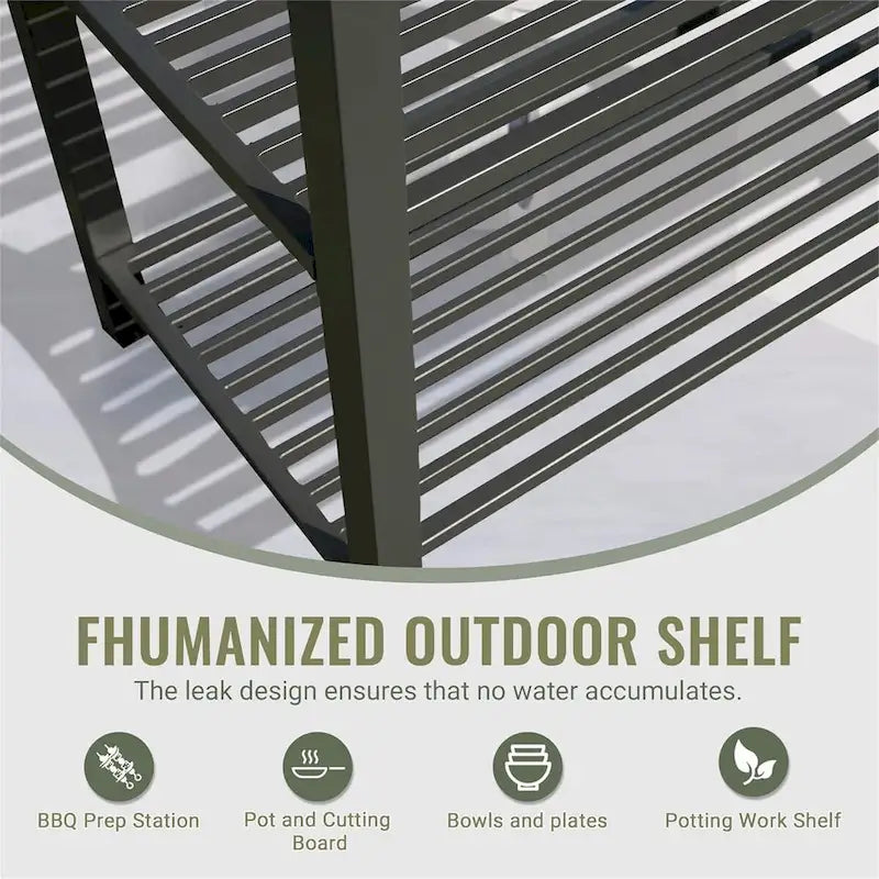 Outdoor Kitchen Island with Storage