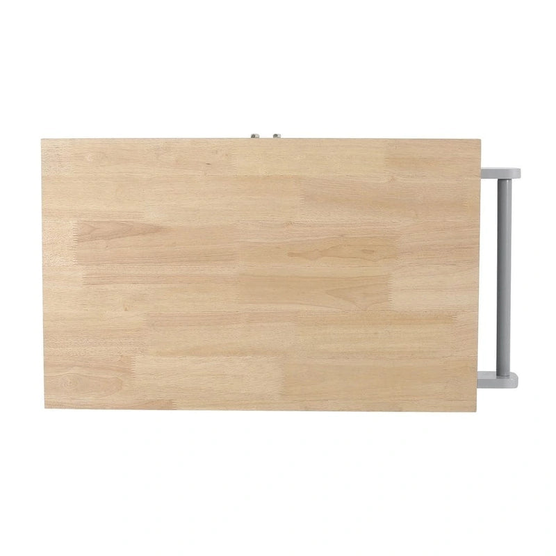 32" Contemporary Wood Kitchen Cart with Rolling Casters, Drawer & Cabinet Storage